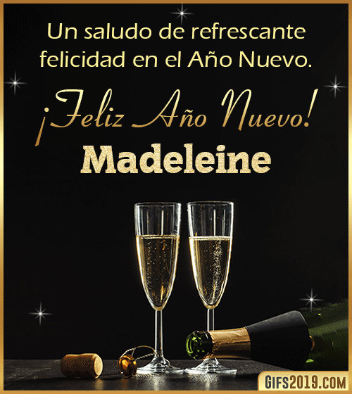 Saludos de año nuevo para madeleine