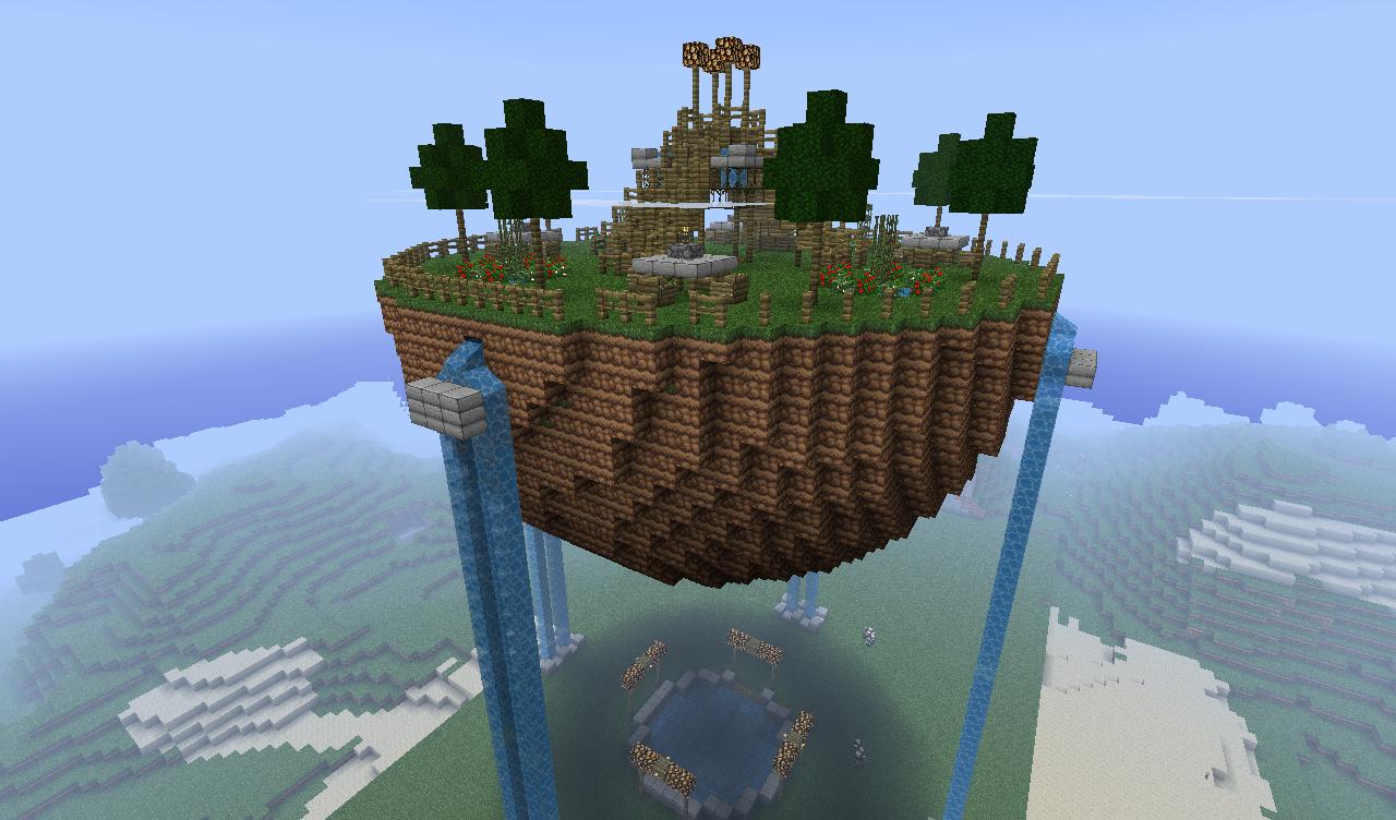 île flottante Minecraft