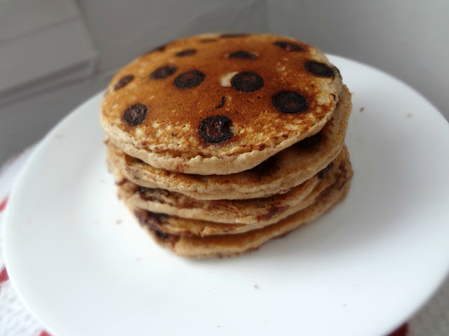 Whole Wheat Chocolate Chip Pancakes