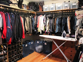 closet organizing peg board wall