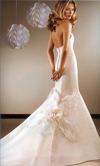 Wedding dress is very elegant and beautiful