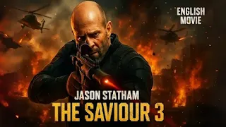 Jason Statham membidik musuh dengan sniper di tengah latar belakang ledakan film The Saviour 3 (2025).