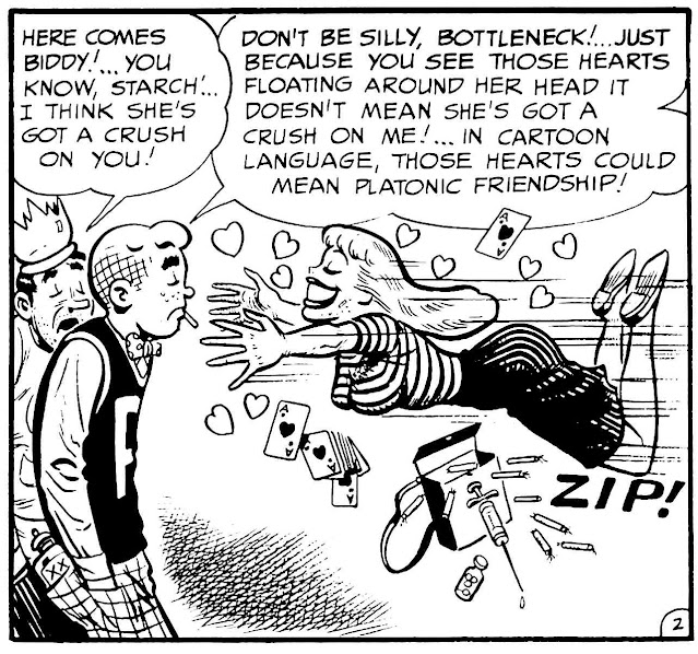 a Bill Elder satire of Archie comics for MAD 1950s, teenage youth