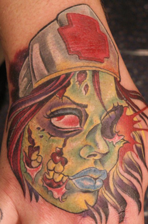 zombie tattoos. Gruesome Zombie Tattoosquot;