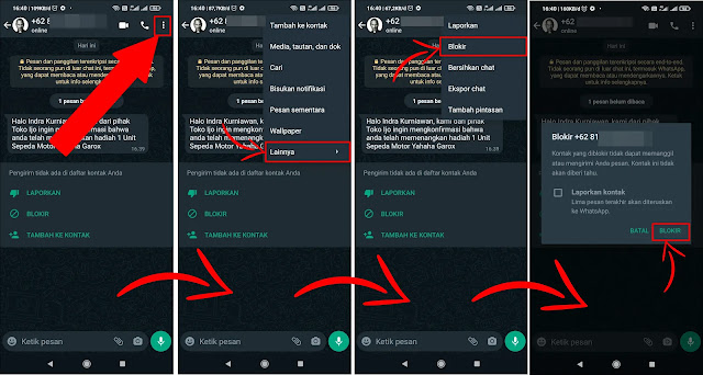 Cara Memblokir Nomor WhatsApp Tidak Dikenal