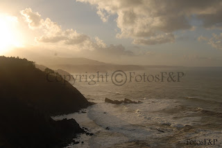 Atardecer en la costa asturiana