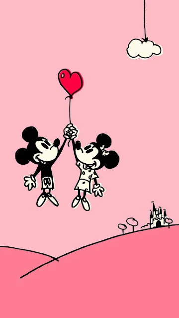 Papel de Parede Infantil Mickey e Minnie Mouse