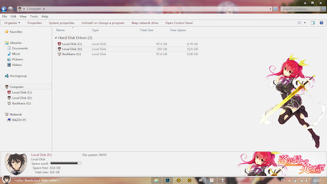 Theme Windows 7 Rakudai Kishi no Cavalry By Bashkara