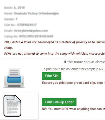 How to Check NYSC Call Up Letter