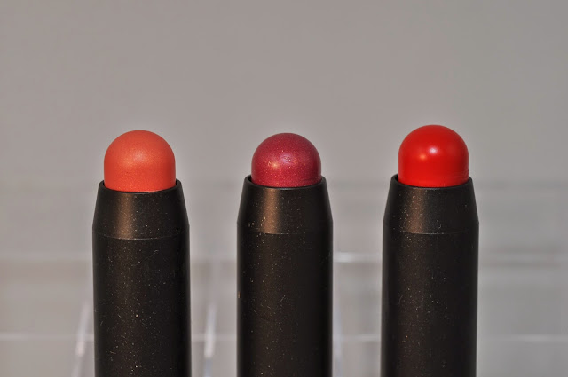 MAC Patent Polish Lip Pencils in Revved Up, Spontaneous and Berry Bold