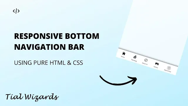 How to Create a Responsive Bottom Icon Navigation Menu in Blogger by tial wizards