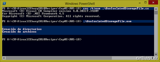 Ejecución assembly UsoIsolatedStorageFile.exe