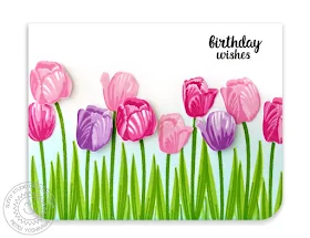 Sunny Studio Stamps: Timeless Tulips Spring Birthday Card by Mendi Yoshikawa