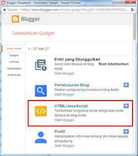 Cara Menambahkan dan Memasang Widget Pada Blog - SEO Blog