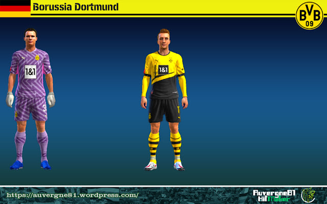 Borussia Dortmund 23-24 Kits For PES 2013