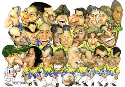 Seleção brasileira em caricatura