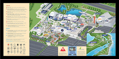 Mapa del Kennedy Space Center Visitor Complex.