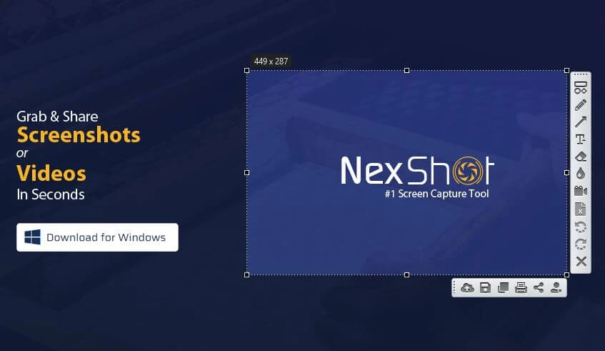 برنامج, التقاط, صور, الشاشة, NexShot