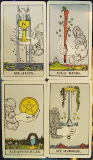 Four Aces of the Four Suits in Tarot