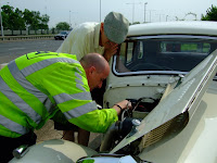 Stuart and Murray check my electrics