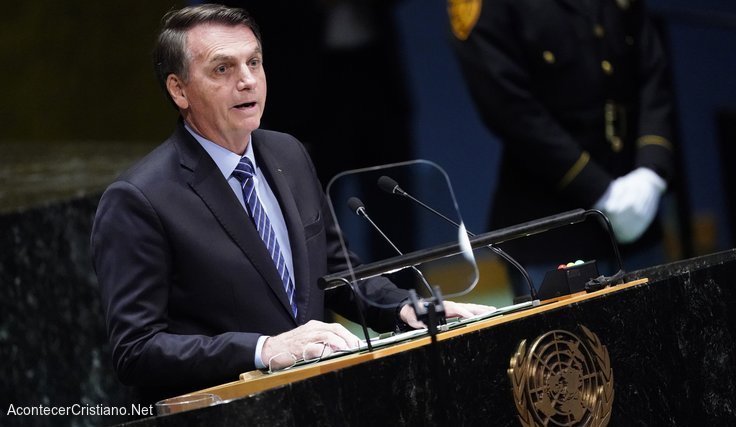 Presidente de Brasil, Jair Bolsonaro, en la ONU