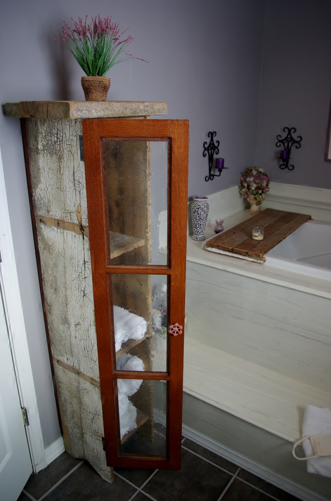 Rustic Wood Bathroom Cabinet