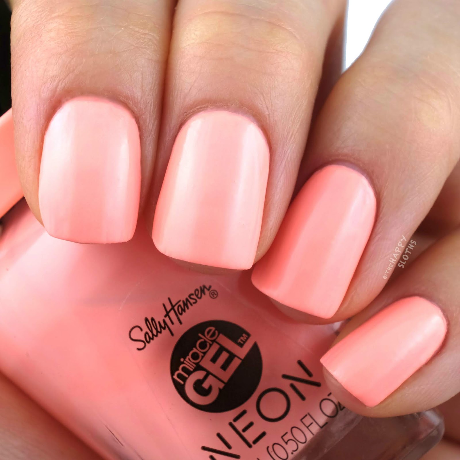 Sally Hansen | Miracle Gel Summer 2019 Neon Collection | Peach Please: Review and Swatches