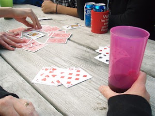 Post-river card game