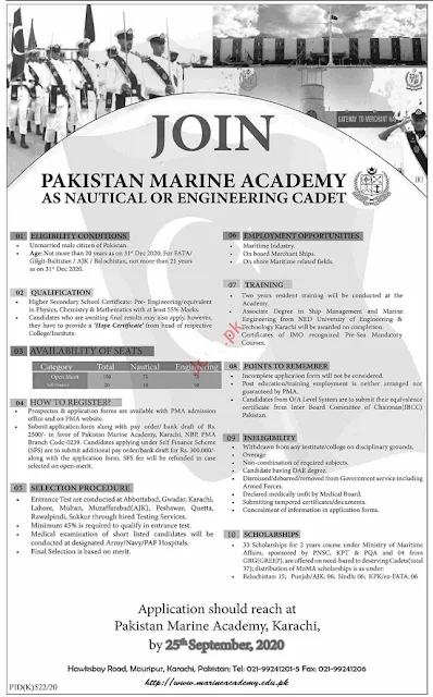 join-pakistan-navy-marine-academy-engineer-cadet-karachi-jobs-2020