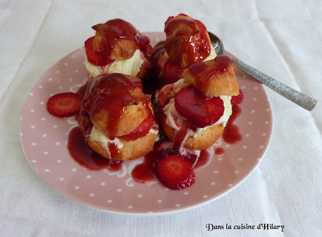 Profiteroles printaniers à la fraise