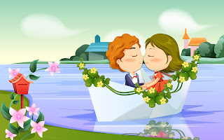 Gambar kartun berciuman romantis so sweet