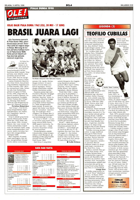 WORLD CUP 1962 CHILE FLASHBACK BRASIL CHAMPION