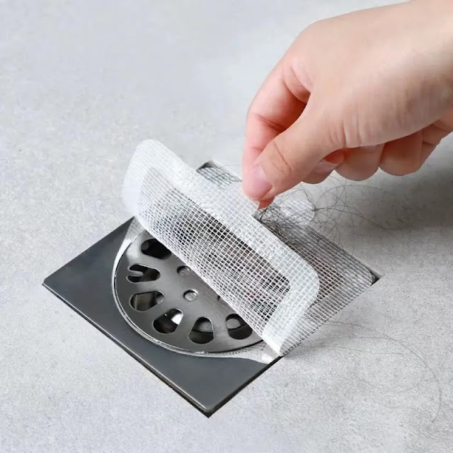 Disposable Hair Catcher Shower Drain Mesh Stickers