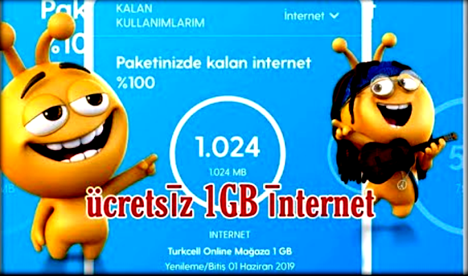 Turkcell Bedava İnternet Hediye Hilesi Sen Yap Diye Günlük 1 GB
