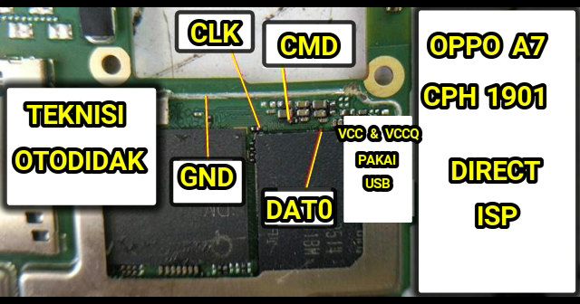 PIN DIRECT ISP -PIN DIRECT EMMC OPPO A7 TESTED VIA UFI BOX