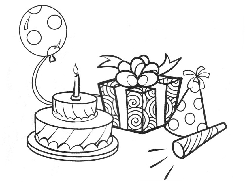 Birthday Coloring Pages 9