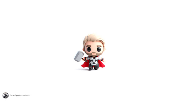 3D Cute Thor Pixar Style HD Wallpaper