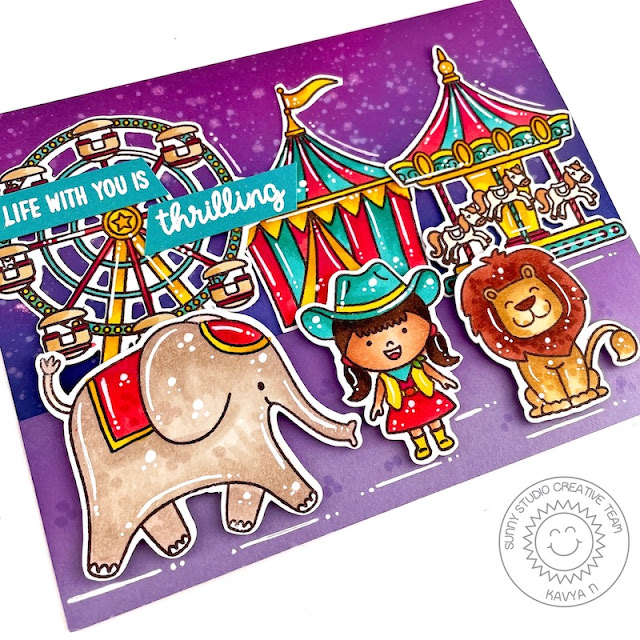 Sunny Studio Stamps: Country Carnival Card by Kavya (featuring Savanna Safari, Little Buckaroo)
