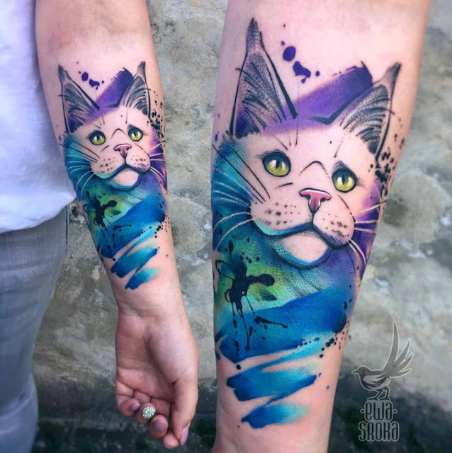 tatuagens femininas de gatos