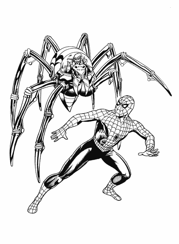 dessin spiderman colorier en ligne