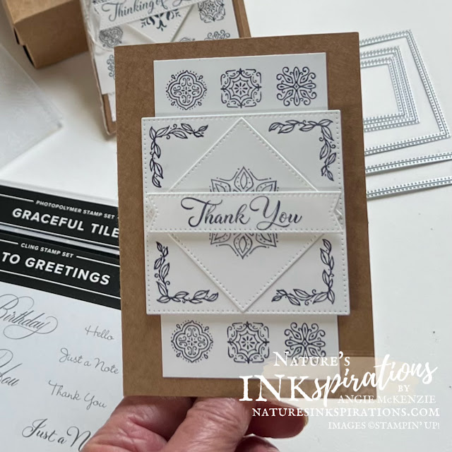 Graceful Tile Thank You Note Cards for my customers - June 2022 (first glance) | Nature's INKspirations by Angie McKenzie