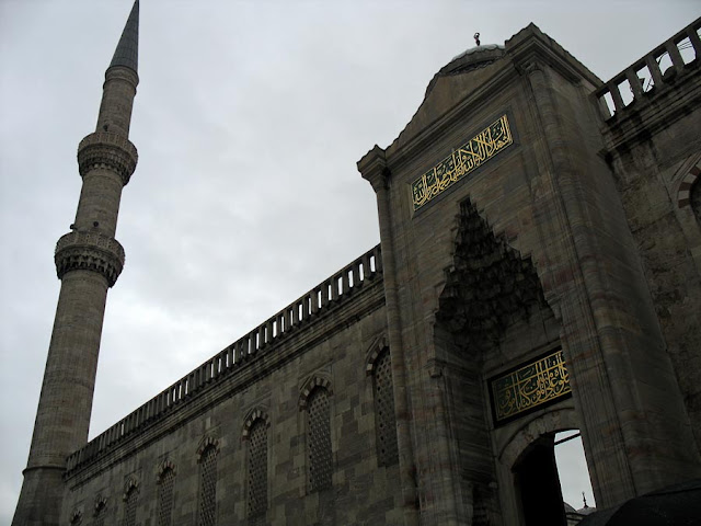 entrance to the Blue Mosque at Instanbul in Turkey