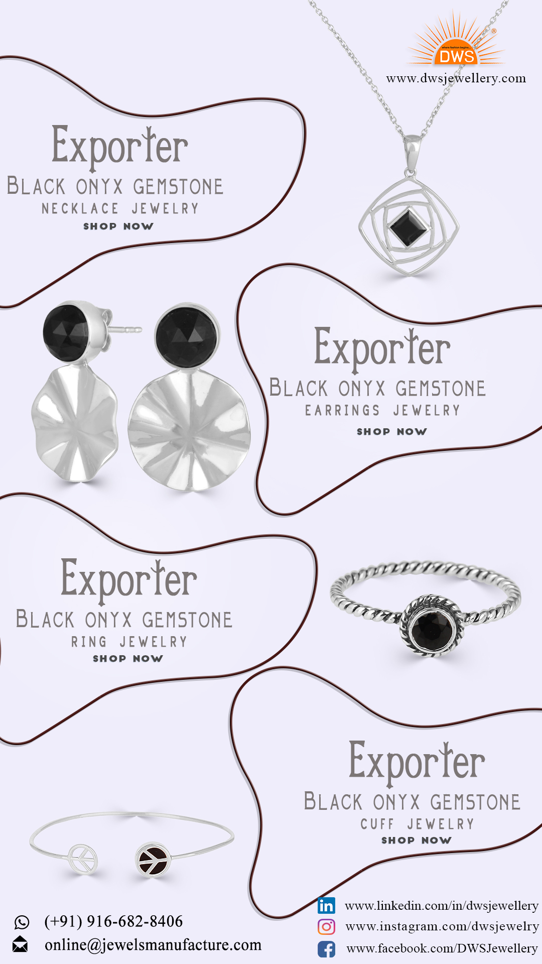 How to style black onyx jewelry with western attires