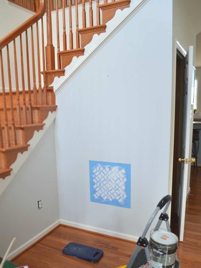 stenciling an accent wall