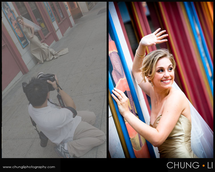 Nontraditional Urban bridal portrait downtown san francisco