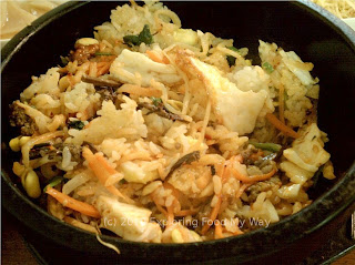 Dolsot Bibimbap with Stirred Contents