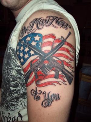 cross and american flag tattoos. american flag tattoos designs.