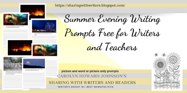 Summer Evening Writing Prompts Free for Writers and Teachers