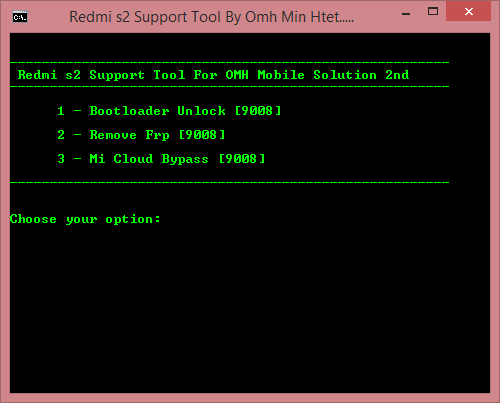 OMH Redmi S2 Support Tool 