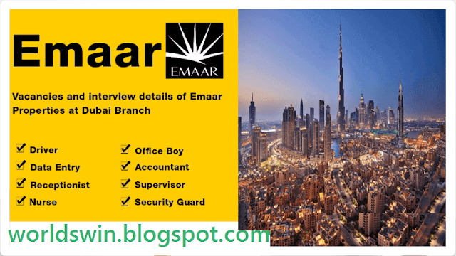 Emaar company hring new workers to work in dubai and other cities in canada